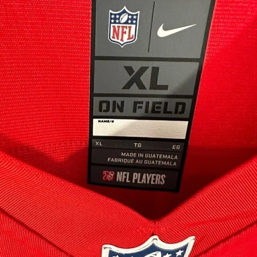 Nike NFL New‎ England Patriots Jones 10 Jersey Top Red Size Extra Large
